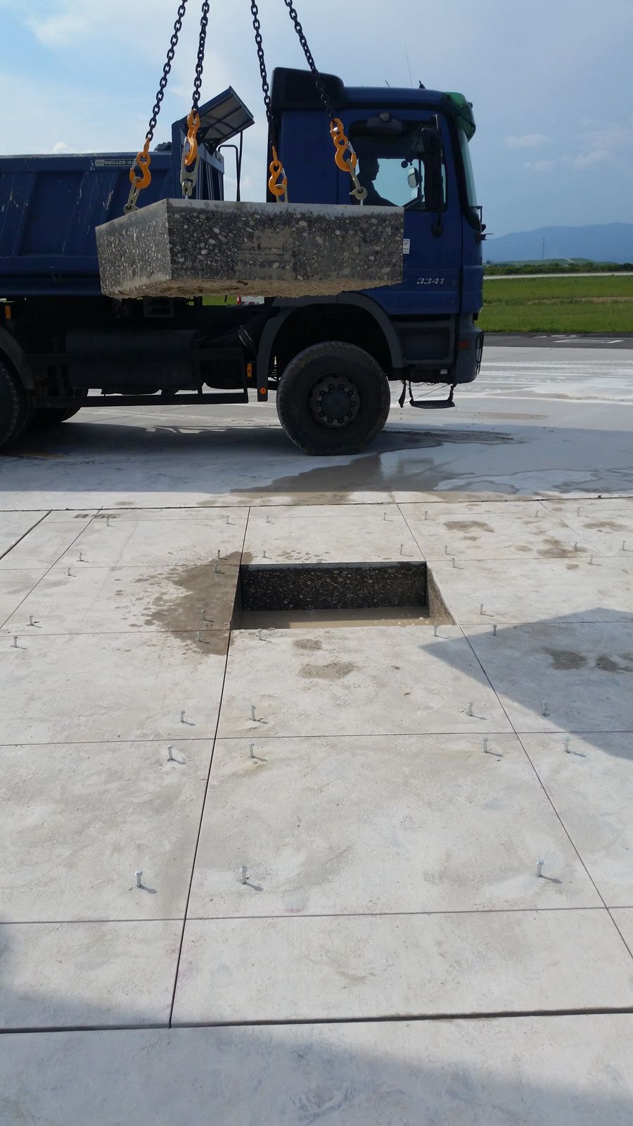 Înlocuirea dalelor de beton fără spargere